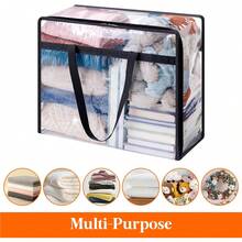 Package Includes 4 Clear Storage Bags To Meet Your Large-Scale Sorting Needs. Flexible Design Can Be Folded Flat When Not In Use, Won't Take Up Extra Storage Space. A Practical Household Organizer And Moving Supply For Every Family. - Multicolor - View 5