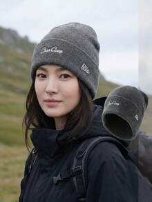 1pc Women's Autumn/Winter Warm Knit Beanie Hat, Fashion Versatile Face-Slimming Ear-Covering Cold-Weather Outdoor Cap - Multicolor - View 5