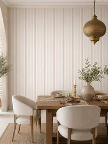 Macaron Color Thin Striped Self-Adhesive Wallpaper, Waterproof & Removable, 4 Options, Multiple Sizes, Home Bedroom Decor - Multicolor - View 2
