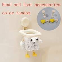 Ins Cute Cartoon No-Drill Wall-Mounted Storage Box, Bathroom Suction Cup Transparent Toiletries Organizer, Electric Toothbrush Comb Skincare Product Layered Storage Rack, Durable Waterproof Material, Suitable For Bathroom Accessories, Toilet, Kitchen, Room Decor, Gift For Friends - Multicolor - View 6