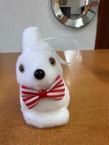 Set Of 3 Christmas Bunnies - White - View 4