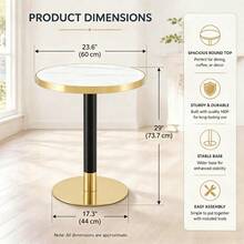 Round Dining Table - White - 白色 - 查看 2