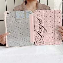 粉色波點天使手寫 Y 型折疊保護殼，附筆槽，適用於 iPad 10代 10.9 吋 2022 智慧保護殼/Air 13(M3 2025)/Air 11(M3 2025)/11(A16 2025)/適用於 Galaxy S9/S7/S10+/適用於 Galaxy Tab S6 Lite 10.4 吋/適用於 Matepad - 彩色 - 查看 9