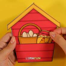 Farm Scene Quiet & Busy Book DIY Handmade Craft Kit, Chick Raising Simulation Management Role-Playing Game, Children's Pastoral Life Cognitive Hands-On Educational Toy, Holiday Gift - Multicolor - View 9