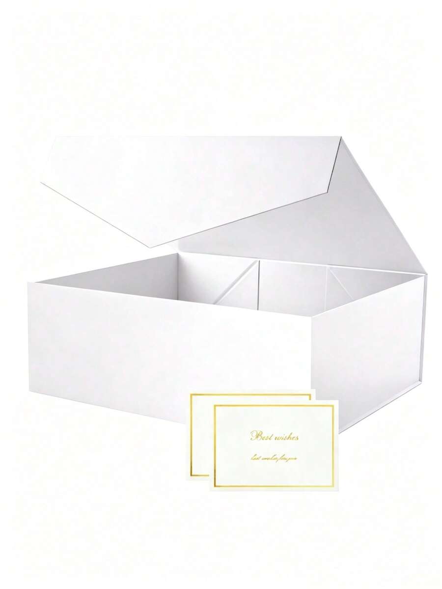 1PC-Extra Large Gift Box, White Large Magnetic Gift Box With Magnetic Lid, Suitable For Gifts, Bridesmaid Invitations, Clothing And Oversized Gifts - White - View 1
