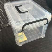 Caja de pastillas transparente de varias capas, caja de almacenamiento de primeros auxilios de gran capacidad, caja de almacenamiento de medicamentos para el hogar, adecuada para pastillas, vitaminas, kits de primeros auxilios y artículos médicos esenciales - Multicolor - Ver 17