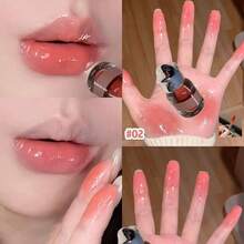 HERORANGE Hydrating Star Lip Glaze Builds Stunning Watery Glass Mirror Lips, Soft Natural Nude Youthful Tones Fit Daily Makeup, Lightweight Texture Brings Comfortable Glossy Lip Looks All Day Long. - Multicolor - View 5