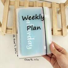 A6 DIY Binder Weekly Plan Cover, 7pcs Zipper Bags, Weekly Sleeves, Journal Collect Book - Multicolor - View 2