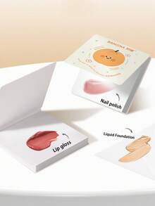 Cosmetic Color Mixing Paper, Lipstick Book, Wash-Free Portable Makeup Tool, Slouchy Color Mixing Paper. Makeup Color Mixing Paper - Multicolor - View 2