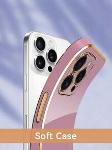 MewTrek 奢華電鍍手機殼，新款時尚矽膠防震軟殼，適用於 iPhone / Galaxy Hot Reno Honor - 紫色 - 查看 4