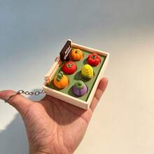 1pc 3D Printed Farm 6-Key Stress Relief Clicker Creative Button Toy Desktop Ornament Bag Pendant Keychain - Multicolor - View 3