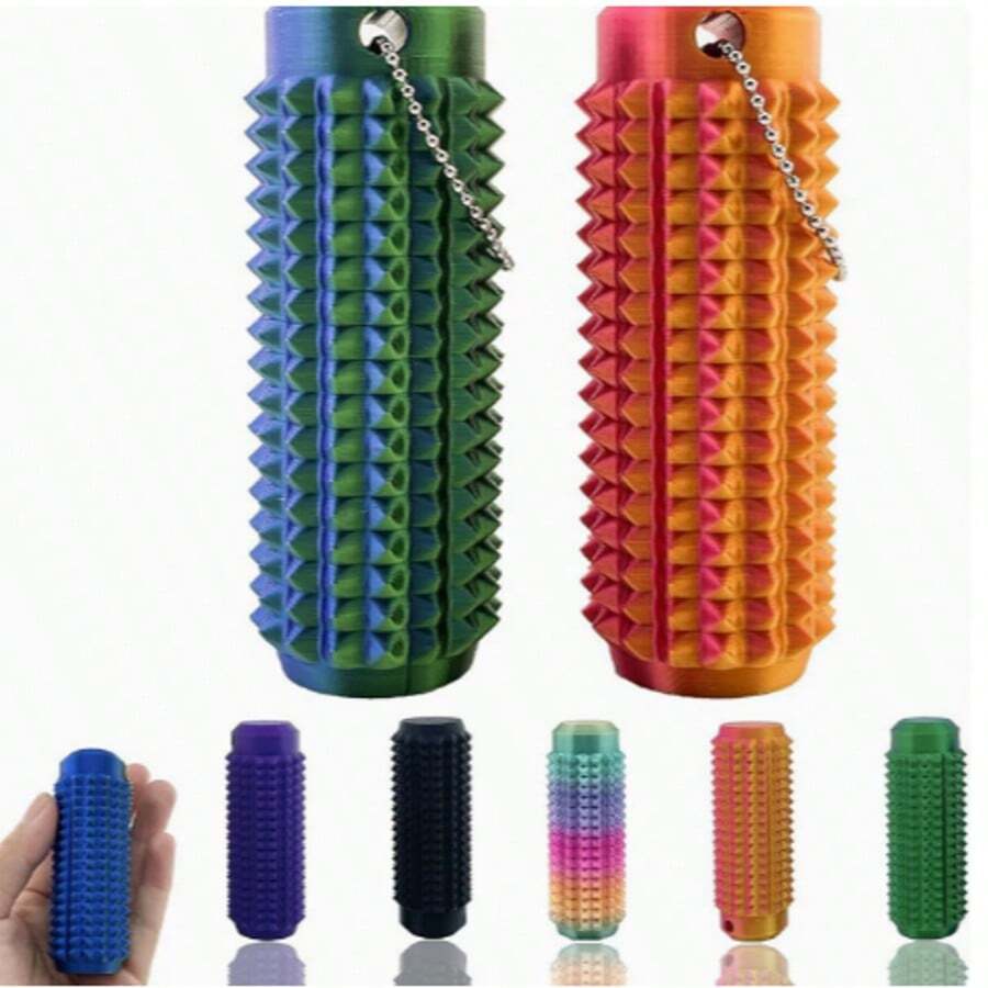 1pc Model Bearing Rotating Fidget Keychain, Spiky Texture Sensory Toy ...