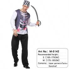 Pirate Cosplay Captain Jack Sparrow Costume Men Women Female Male Female Carnival Halloween Set - Multicolor - View 10
