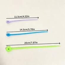 5pcs/10pcs Colorful Silicone Cable Tie Doll Decoration Cords, Random Color - Multicolor - View 11