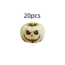20PCS/5pcs Halloween Mini Pumpkins, Gothic Pumpkin Heads, Outdoor Garden Potted Plant Decoration Ground Cover Mini Pumpkins, White Pumpkins, Garden Micro Landscape Path Decoration, Fish Tank Halloween Scene Arrangement - Multiple Styles - View 11