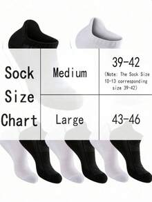 6/10/30/80 Pairs Men's Short Socks, M And L Sizes, Soft Low-Cut, Non-Slip, With Small Pull Tab - Black - View 2