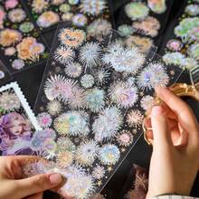 siawadeky フレークシール 花火デザイン 12枚セット 多種類 大量 キラキラ ロマンチック ステッカー コラージュ素材 手帳透シール スマホケース ガラスびん 手帳 日記デコレーション DIY装飾用品 - 41312 - チェックする 3
