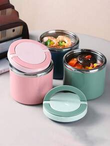 630/1000ml Stainless Steel Insulated Lunch Box Set With Handle, Portable Large Capacity Food Container (Insulation Time 1-2 Hours) - Multicolor - View 2