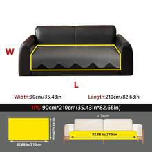 1pc Waterproof Oil-Proof Faux Leather Sofa Cushion Cover, Scalloped Wave Edge Non-Slip Dotted Back Couch Pad, Wipeable Washable Modern Sofa Protector For Living Room, Multi Colors Available - Multicolor - View 18