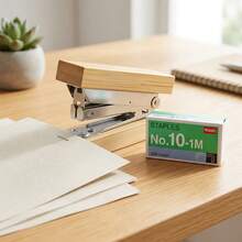 Bamboo Wood Hole Puncher Binding Machine Manual Punch For Office Financial Documents Student DIY Crafts Simple Design Durable Desk Organizer School Office Supplies - A - View 8