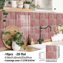 1/10/20 Pcs 3D Faux Stone Texture Self-Adhesive Wall Panels, 3D Wall Stickers, Self-Adhesive Backsplash Tiles For Living Room, Kitchen, Bathroom, Home Decor - 23 X 29 - View 3
