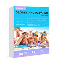 50 Sheets Glossy Photo Paper, A4 230GSM Papers With Inkjet Printer Only Dye Ink, Ideal For Souvenir Photos, A4 Menus, Greeting Cards & Invitations - 50 Sheets - View 2