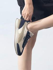 Men's & Women's Puma R78 Nylon Retro Lightweight Comfortable Cushioned Breathable Casual Sports Shoes 399250 - -oak Brown-galaxy Gray - View 3