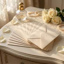 50pcs Tree Pattern White Envelopes, DIY Handmade Gift Packaging, Wedding Invitations, Cash Envelopes Stationery, Office Envelopes, Envelope Cardstock, Romantic Letters, Mother's Day Gift Cards, Writing Letters, Love Letters, Wedding Envelopes - Off-white - View 7