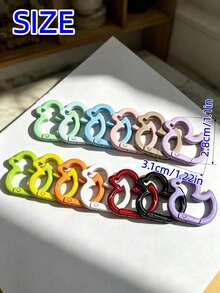 10/20/50/100 piezas Llaveros con forma de pato de colores, distribución de colores aleatoria, adecuados para manualidades, anillos de llaves y decoración de llaveros - Llavero de pato - Ver 6