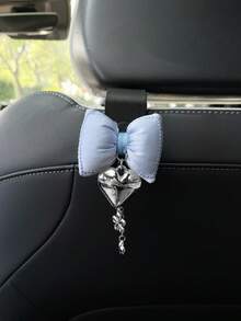 Cute Bow & Heart Car Hook Creative Car Seat Back Storage Hook - A - View 2