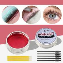 3 PiecesEyelash Lifting Gel Tool Set, Including Solid Eyelash Lifting Glue And An Eyelash Lifting Rod With Brush, For Eyelash Lifting And Eyelash Laminating Without The Need For Glue. The Eyelash Perm Pad And Tool Brush Are Integrated - Hot Pink - View 3