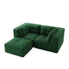 Green Corner Sofa - Comfortable Cushions - 綠色 2 人座 - 查看 6