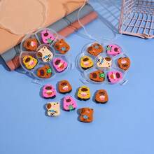 7pcs Mini Capybara Shaped Erasers, Cute Mini Design, Perfect For Classroom, Home, School Rewards, Party Favors And Back To School Supplies - Random Color - View 2
