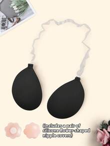 1 Pasang Bra Perekat Pengangkat Wanita, Bra Tak Terlihat Tanpa Punggung, Bra Silikon Perekat yang Dapat Digunakan Kembali, Cocok untuk Gaun Pengantin, Gaun Kerah V Dalam dan Pakaian Pesta - MultiWarna - View 13