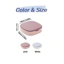 1pc Mini Portable Travel Jewelry Box With Mirror, Cute Girl Jewelry Storage Box For Necklace, Earrings, Rings, Jewelry Organizer - Multicolor - View 9