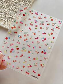 Halloween Christmas 3D Embossed Jelly Nail Stickers, Spot Bow Rabbit Gold Foil Frame Cherry Spider Web Ghost Bat Clown Self-Adhesive Nail Decals DIY Manicure Decor - Multicolor - View 17