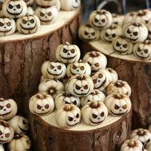 20PCS/5pcs Halloween Mini Pumpkins, Gothic Pumpkin Heads, Outdoor Garden Potted Plant Decoration Ground Cover Mini Pumpkins, White Pumpkins, Garden Micro Landscape Path Decoration, Fish Tank Halloween Scene Arrangement - Multiple Styles - View 3