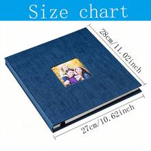 1pc Self-Adhesive Photo Album 3x5 4x6 5x7 8x10 Scrapbook 40 Blank Pages Linen Cover DIY Photo Album With Metal Pen - Linen Photo Album With Window - View 4