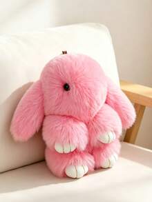1pc Cute Rabbit Plush Pendant, Handmade Soft Rabbit Plush Charm, 5.9 Inches, Suitable For Backpack, Keys, Wallet, Home Decor, Great Gift For Women/Girls - Multicolor - View 5
