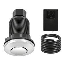 Garbage Disposal Air Switch Kit, 2.5" Sink Top Air Switch For Food Waste Disposal, Brushed Silver Stainless Steel ON/OFF Air Button For Waste Disposer - Suitable For Stainless Steel Countertops - Black - View 8