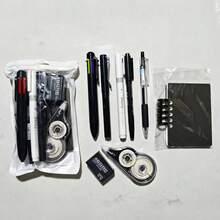 1 Set Highly Attractive Black And White Stationery Set Holiday Gift Pack Student Graduation Gift Learning Supplies Stationery Souvenir - Sets - View 10