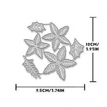 1pc Christmas Floral Metal Cutting Die, Suitable For Scrapbooking, Embossing, Handmade Greeting Card Making And Gift Card Making. - Flower - View 10