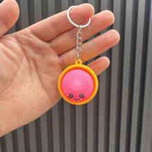 1pc Cute Bun Stress Relief Squeeze Toy Keychain, Car Couple Pendant, Bag Charm, Decompression Toy, Gift Small Present - Multicolor - View 7