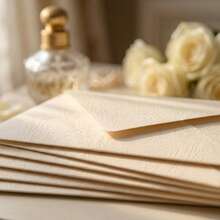 50pcs Tree Pattern White Envelopes, DIY Handmade Gift Packaging, Wedding Invitations, Cash Envelopes Stationery, Office Envelopes, Envelope Cardstock, Romantic Letters, Mother's Day Gift Cards, Writing Letters, Love Letters, Wedding Envelopes - Off-white - View 5