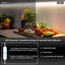 Indoor LED Light With Button Switch, USB LED Light Strip, Suitable For Living Room Background Lighting, Easy To Install And Decorate, Halloween Applicable - Multicolor - View 7