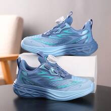Children's Sports Shoes Boys Girls Spring Autumn Casual Mesh Non-Slip Soft Sole Hook And Loop Casual Sports Shoes - Baby Blue - View 5