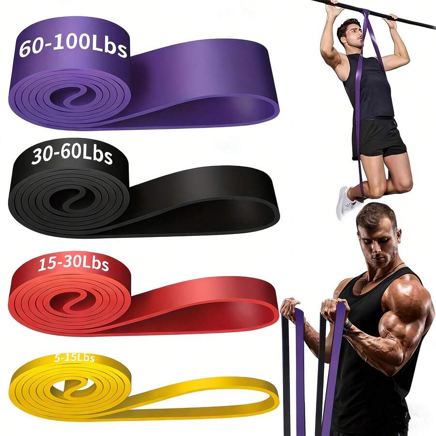Unisex Indoor/Outdoor Resistance Band For Assisted Exercise, Body Stretching And Muscle Training - Purple - View 1