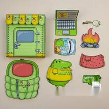 Mr. Crocodile Theme Quiet Book DIY Handmade Material Kit, Fun Crocodile Interactive Role-Play Game, Educational Stress Relief Toy For Children, Focus Training, Early Education Birthday Gift - Multicolor - View 3