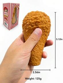 1pc Realistic Large Chicken Drumstick Squishy Stress Relief Toy, Sensory Squeeze Toy - Multicolor - View 12