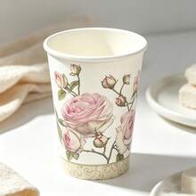 10/25/50pcs Paper Cups, Coffee Cups, Glass Cups, Drinking Cups, Rose Print Paper Cups, Bachelorette Party Paper Cups, Party Paper Cups, Wedding Paper Cups - Multicolor - View 5